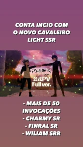 Conta Black Clover Licht SRR - Outros