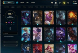 conta lol 107 skins - League of Legends