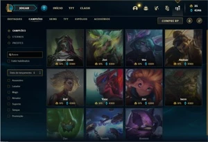 Conta prata 4 com 155 Champs e 266 Skins + 4 Prestigios - League of Legends LOL