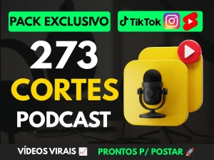 Pack 273 Cortes de Podcast Variados - Vídeos Virais Prontos - Vídeos e Cortes Cortes Virais