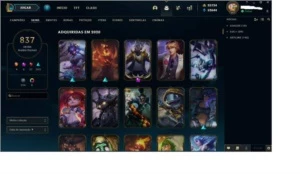 Conta Lol, lvl 207 - 837 skin - Todos os campeões - League of Legends