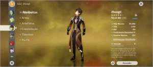 Conta de genshin. Zhongli, diluc, qiqi, mona, jean e kazuha - Genshin Impact