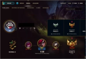 Conta GOLD V / 17 Skins e 40 Champs - League of Legends LOL