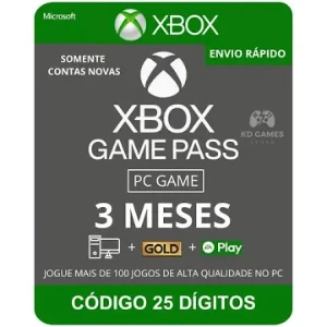 Gamepass 3 meses Pc Código 25 dígitos - Assinaturas e Premium