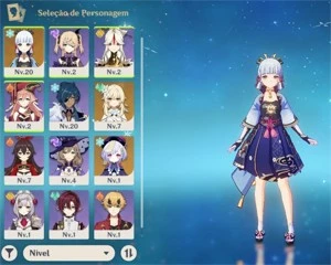 Conta Ar 11 com Ayaka e Qiqi + Banner garantido - Genshin Impact