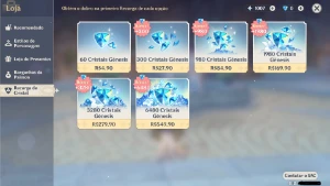 Conta Ar45 Ayaka+Bis/Shenhe+Bis/Diluc+ 2 T5 - Genshin Impact