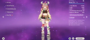 Conta Genshin Impact com benção da lua ativa