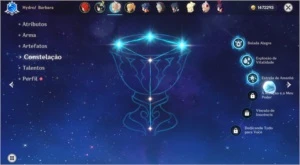 Conta AR36 - Venti + Diluc + Jean + Skyward Harp - Genshin Impact