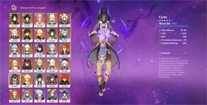 conta AR60 52 personagens no total e 23 armas 5* - Genshin Impact