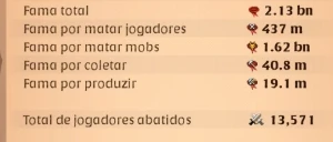 Conta Full coleta t8 40m de fama - Albion Online