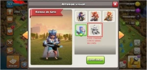 CONTA CLASH OF CLANS CV11 - 1810 GEMAS - TODAS SKINS DA QUEN