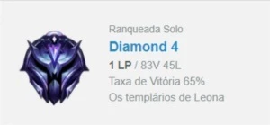 CONTA D4 65% WINRATE - League of Legends LOL