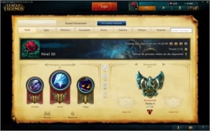 Conta League of Legends - Platina V LOL