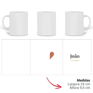 Caneca de Casal Personalizada (par) - Artesanato e Personalizados