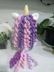 Unicórnio Lavanda da Artesanato Flor de Lis - Artesanato e Personalizados