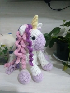 Unicórnio Lavanda da Artesanato Flor de Lis - Artesanato e Personalizados