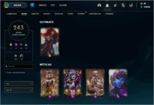 Conta diamante 243 skins - League of Legends LOL