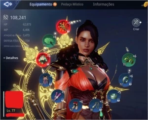 Conta Mir4 Feiticeira 108k dois itens epicos 5 pet