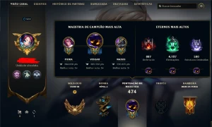 Conta Lol lvl 500 142 skins - League of Legends