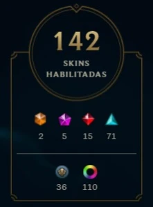 Conta Lol lvl 500 142 skins - League of Legends
