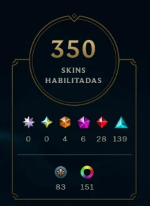 Conta LOL nivel 645 bronze 3 com 350 skins - League of Legends