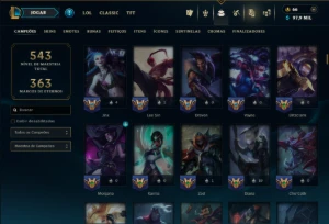 Bronze 3 com TOODS os Champs e 187 Skins - League of Legends LOL