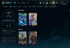 Bronze 3 com TOODS os Champs e 187 Skins - League of Legends LOL