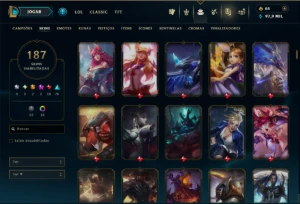 Bronze 3 com TOODS os Champs e 187 Skins - League of Legends LOL