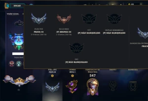 Bronze 3 com TOODS os Champs e 187 Skins - League of Legends LOL