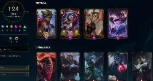 Conta league of legends todos champs e 145Skins LOL