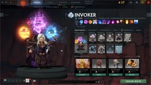 Conta com Kid Invoker, Arcana da Spectre e Persona do DK - DOTA 2