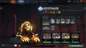 Conta com Kid Invoker, Arcana da Spectre e Persona do DK - DOTA 2