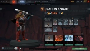 Conta com Kid Invoker, Arcana da Spectre e Persona do DK - DOTA 2