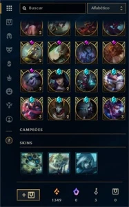 Conta Platina com 80 skins + skin no valorant - League of Legends LOL
