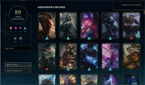 Conta Platina com 80 skins + skin no valorant - League of Legends LOL