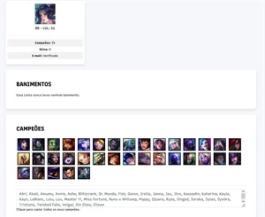 CONTA LEAGUE OF LEGENDS -  DIAMANTE 1 ( D1) LOL