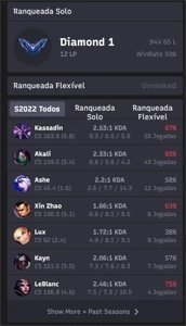 CONTA LEAGUE OF LEGENDS -  DIAMANTE 1 ( D1) LOL
