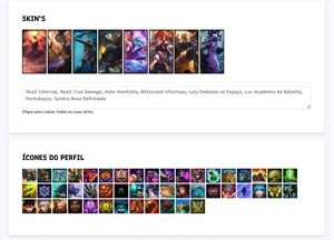 CONTA LEAGUE OF LEGENDS -  DIAMANTE 1 ( D1) LOL