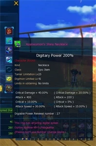 ACC NADMO OMEGAMON RUSTY + TRUEVICE - Digimon Masters Online