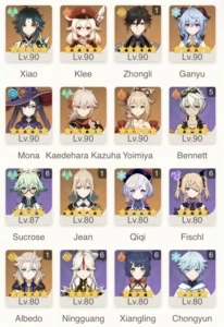 Conta Genshin Impact, 15 personagens 5⭐️ 6 armas 5⭐️