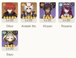 Conta Genshin Impact, 15 personagens 5⭐️ 6 armas 5⭐️