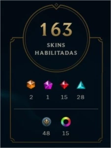 Conta de LOL Gold 3 com 163 Skins - League of Legends