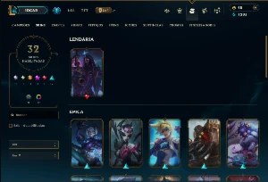 Ouro 1 com 95 Champs e 32 Skins - League of Legends LOL