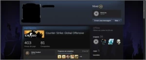 Conta csgo xerife/prime+steam lvl 30 +5jogos - Counter Strike