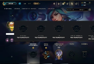 Unranked com 35 Champs e 12 Skins +2 Fragmentos - League of Legends LOL