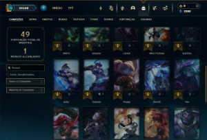 Mestre com 35 Champs e 3 Skins + 2 Fragmentos - League of Legends LOL