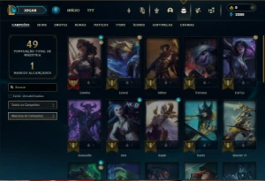 Mestre com 35 Champs e 3 Skins + 2 Fragmentos - League of Legends LOL