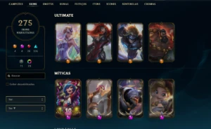 Conta Level 290 - 275 Skins - League of Legends LOL