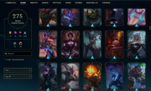 Conta Level 290 - 275 Skins - League of Legends LOL