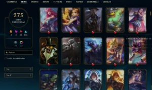 Conta Level 290 - 275 Skins - League of Legends LOL